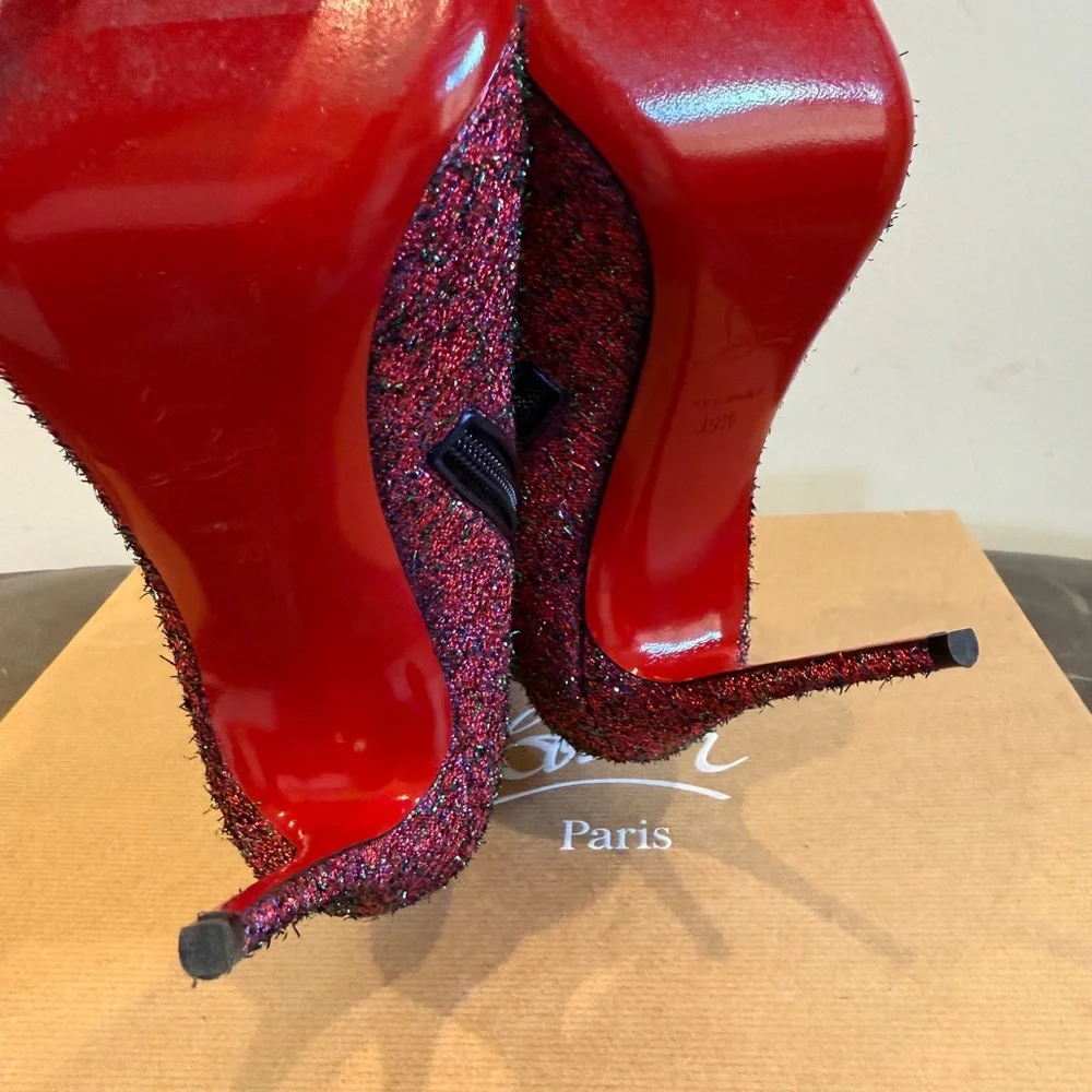Christian Louboutin So Kate Starlight Lurex Booties, 39.5 - Picture 7 of 12